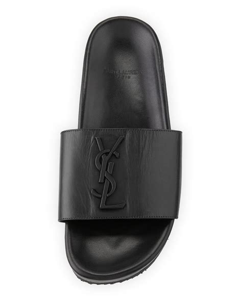 ysl men's slides|saint laurent sandals flat.